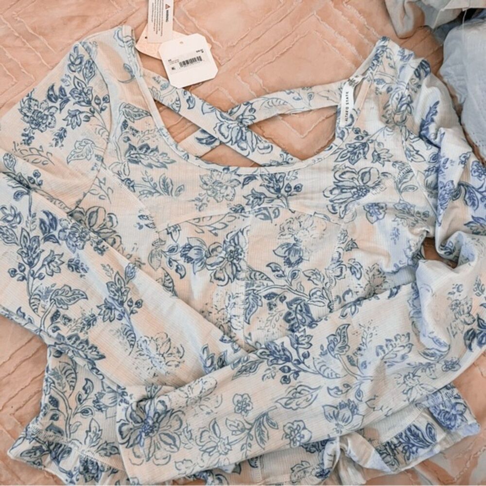 Altar'd State floral long sleeve top